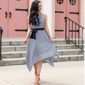 Banana Republic Handkerchief Hem Fit Flare Sleeveless Summer Spring Dress